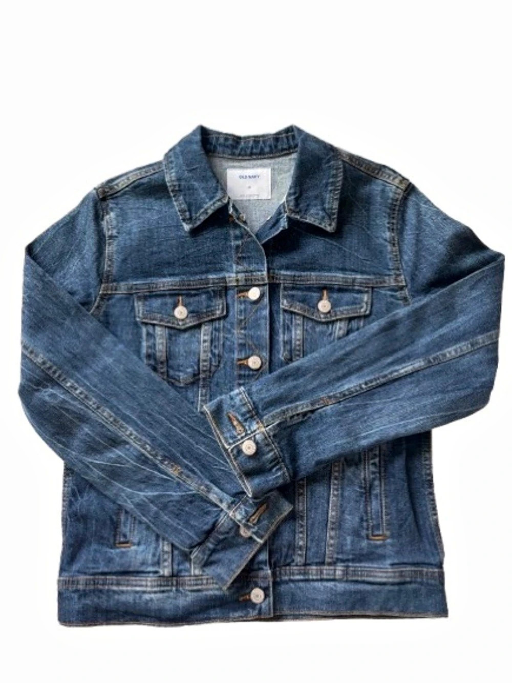 NWT Old Navy Classic Denim Trucker Jacket Blue Size M